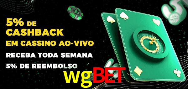 Promoções do cassino ao Vivo wgbet